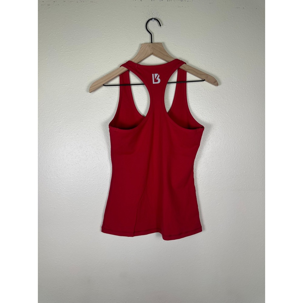 BUFFBUNNY Performance Racerback Tank Top Womens Medium Red Activewear Slim Fit - Picture 4 of 4